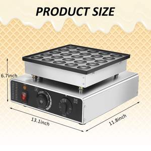 25 pièces Appareil à crêpes hollandaises professionnel électrique, machine à dorayaki, gaufrier antiadhésif pour cuisine domestique - Product Image 1