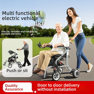 Aide à la marche électrique légère multifonctionnelle pliante pour personnes âgées handicapées disponible Durée de vie de la batterie élevée Vente à chaud - Product Image 6