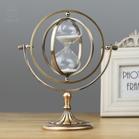 Grand Sablier Artisanal en Verre, Porte-Stylo Métallique, 30 et 60 Minutes, Outil de Mesure du Temps, Décoration Bureau et Maison, Vente Chaude