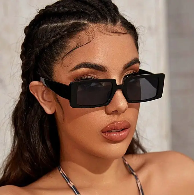 Óculos moda tons y2k nova tendência logotipo personalizado senhoras quadrado 2023 verão hot pink sunglasses
