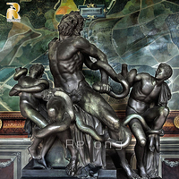 Statues de Laocoon et ses fils en bronze antique RELONG, sculptures pour la décoration de jardin extérieur, en vente