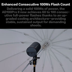 <span class=keywords><strong>Flash</strong></span> para Exteriores Godox AD100 Pro <span class=keywords><strong>II</strong></span> de 100 Ws, 2.4G TTL, <span class=keywords><strong>Flash</strong></span> de Fotografía, <span class=keywords><strong>Flash</strong></span> de Bolsillo HSS para Retratos y Grabaciones en Sitio - Product Image 4