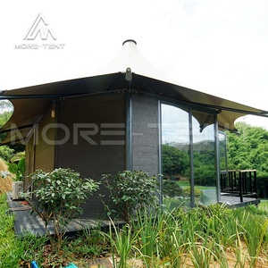 5x8 Grand chapiteau à double crête Luxe Glamping Famille Safari Hôtel Resorts Tente avec salle de bain - Product Image 5