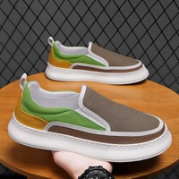 Chaussures pour hommes été respirant nouvelle toile plate-forme conseil chaussures sans lacet chaussures de sport décontractées