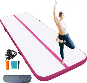 Tapis de gymnastique gonflable portable avec logo personnalisé, 3m, <span class=keywords><strong>4m</strong></span>, 5m, 6m, 9m, pour utilisation en salle de sport - Product Image 1
