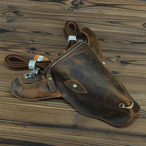 Mochila de Cuero Crazy Horse Retro Andong, Estilo Simple con Cabeza de Toro, de Cuero Vacuno Genuino, para Motocicleta, para Hombre y Mujer - Product Image 5