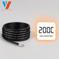 Fil isolé en caoutchouc silicone Union Yang AWM3135, 200 degrés, 600V, souple, multibrins, cuivre étamé, 8, 10, 12 AWG pour éclairage LED