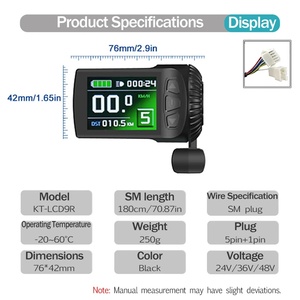 30A không chổi than KT điều khiển cho xe đạp điện & E-Scooter 36V 48V 1000W KT-LCD3 hiển thị bảng điều chỉnh phụ kiện cần thiết - Product Image 5