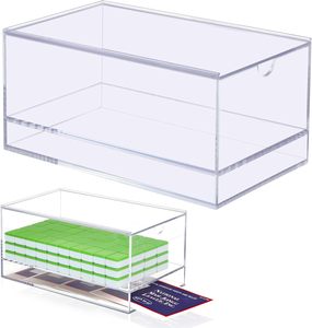 Caja de Mahjong de Acrílico Personalizada, Organizador de Almacenamiento Apilable Transparente con Tapa para Fichas de Juego, Organización del Hogar - Product Image 1