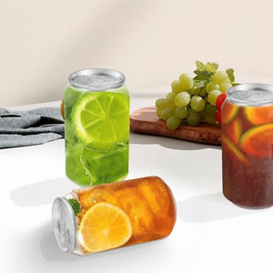 Gobelets en plastique de différentes tailles 200 ml/250 ml/330 ml avec couvercles en aluminium transparents faciles à ouvrir, gobelets jetables pour jus - Product Image 4