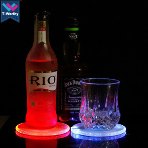 Dozza-capteur de gravité pour boîte de nuit, bouteille magnifique, 10cm, avec Logo personnalisé, dessous de verre LED, bière et vin, tapis - Product Image 3