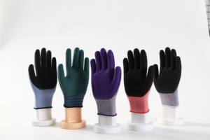 ถุงมือทํางานเพื่อความปลอดภัยแบบปาล์มเคลือบโฟมลาเท็กซ์ป้องกันการกระแทกที่ขายดีที่สุดสําหรับการก่อสร้างมือ - Product Image 6