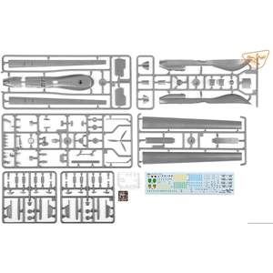 Kit de modèle en plastique transparent pour drone MQ-1C à l'échelle 1/48 avec pièces photoémaillées, gris, 113 pièces - Product Image 1