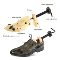 Embauchoir en bois de pin réglable pour chaussures plates, à talons et habillées, pour ajuster la longueur et la largeur S M L