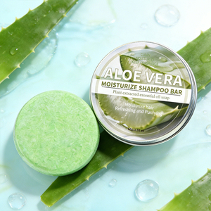Shampooing Solide Marque Blanche à l'Aloe Vera et Huiles Essentielles Végétales pour la Croissance Capillaire, Hydratant et Purifiant, Adapté à Tous Types de Cheveux - Product Image 4