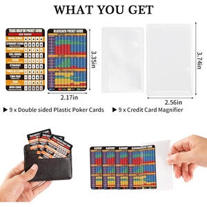 Carte Strategiche Bifacciali per Blackjack e Texas Poker con Classificazioni delle Carte e Strategia Base - Product Image 2
