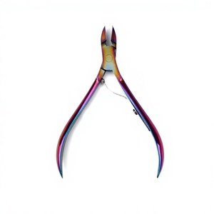 Coupe-ongles en acier inoxydable MORGANS INDUSTRIES, finition arc-en-ciel, ouverture large, lame tranchante, professionnel pour les ongles des doigts - Product Image 1
