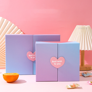 Luxury Aesthetic <b>Gift</b> Packaging <b>Box</b> with <b>Pink</b> Shredded Paper Filler for Girl Presents - Product Image 2