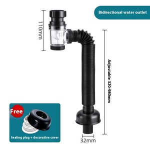 Dispositif moderne anti-odeur drain horizontal mural avec <span class=keywords><strong>joint</strong></span> en silicone anti-insectes pour l'amélioration du <span class=keywords><strong>lavabo</strong></span> de la cuisine de la salle de bain - Product Image 4