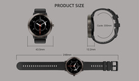 Reloj Deportivo de Bolsillo AMOLED Redondo de 1.32 Pulgadas con Brújula, Rastreador GPS, Resistente al Agua 5ATM, Llamadas Telefónicas, Reloj Inteligente DM76 para Hombre
