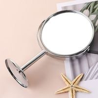 Miroir de maquillage de table avec éclairage LED grossissant 1X/10X, miroir cosmétique ovale chromé argenté, taille personnalisée, nouveau modèle 2023, pour montage mural DIY