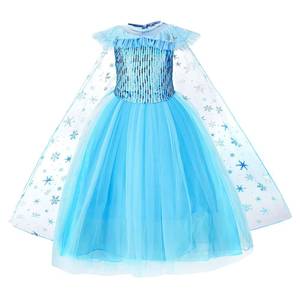 Costume de Princesse des Neiges Bleu MS en Polyester avec Ensemble Complet d'Accessoires pour Enfants, Tenues de Fête pour Enfants - Product Image 2