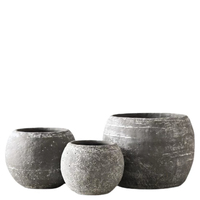 Pot Bunga dan Penanam Pot Pot Balkon Murah Vintage Pedesaan Semen Bulat Pot Tanaman Sukulen