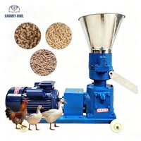 Machine à granulés à matrice plate de 7,5 kW, petite, pour usage domestique, équipement de traitement des aliments pour animaux