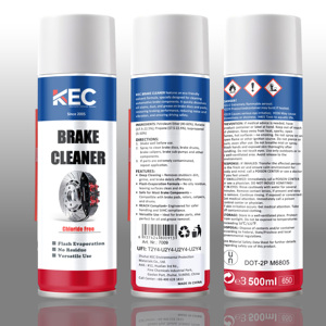 Limpiador de Frenos Sin Cloro KEC para Mantenimiento de Automóviles, Aerosol de 500 ml, Relación de Dilución 1:1, Caducidad de 3 Años - Product Image 1
