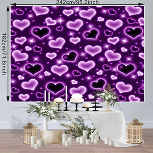 Cuore viola inizio anni 2000 stile festa di compleanno amore <span class=keywords><strong>sfondo</strong></span> grande ritratto di san valentino <span class=keywords><strong>sfondo</strong></span> foto stand - Product Image 3