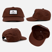 Gorra de Béisbol de 5 Paneles con Parche de Logotipo Personalizado, de Algodón, con Visera Corta de 5.5 cm, Sin Estructura, de Perfil Bajo, para Hombre, Estilo Casual y Urbano