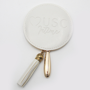 Hot bán bán buôn cầm tay gương PU tua trang điểm Pocket gương với PU Túi da - Product Image 4