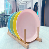 Assiettes pour enfants sans BPA, lot de 12, 7 pouces, compatibles micro-ondes et lave-vaisselle, design classique, réutilisables, en plastique, pour les fêtes