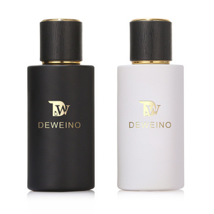 Frasco Cilíndrico de Perfume Vacío de Vidrio 50 ml, Botella de Perfume de Vidrio Negro Personalizada con Empaque de Caja - Product Image 3
