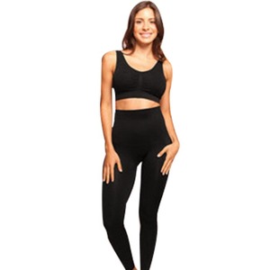 กางเกงกระชับสัดส่วนเอวสูงไร้ตะเข็บ สีดำ ไนลอน ช่วยยกสะโพก กระชับหน้าท้อง กางเกงเก้าส่วน - Product Image 1