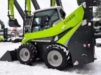 Chargeur compact agricole 0,8 tonne, chargeur sur pneus Zs080V avec moteur de phase 5, mini-chargeur sur roues avec godet de 0,4 m³