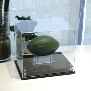 Custom Clear Acrylic Football Display Case Large <b>Tabletop</b> <b>Storage</b> Box for Sports Memorabilia Collectibles Jewelry - Product Image 5