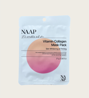 Masque en tissu coréen NAAP au collagène et à la vitamine C pure pour éclaircir la peau, améliorer l'élasticité et lutter contre le vieillissement (pour femmes)