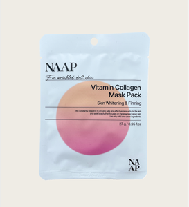 NAAP Vitamin Collagen Sheet <b>Mask</b> Pack with Pure Vitamin C for Skin Brightening Elasticity Boost & Anti-Aging - Product Image 2