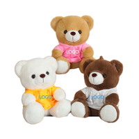 Ours en peluche certifié en usine sweat à capuche personnalisé OEM chemises de sublimation vierge Super doux en peluche PP coton rempli jouets cadeaux