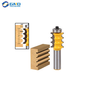 Cortador de fresado de cuentas y <span class=keywords><strong>flauta</strong></span> <span class=keywords><strong>Triple</strong></span>, cortador de brocas de enrutador de moldeo grande, cuchillo para puerta de armario para trabajo de madera, 5 uds. - Product Image 3