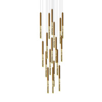 Lustre de luxe feuilles escalier hall d'hôtel personnalisé céramique cristal moderne intérieur maison LED grande taille lustre personnalisé
