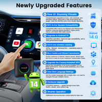 Carlinkit Tbox S1B, mise à niveau entièrement nouvelle, Android 14, mise en miroir sans fil de l'écran, 6 en 1, CarPlay sans fil, Android Auto, nouvelle boîte AI universelle