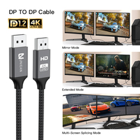 Yüksek performanslı DP 1.2 sürüm DisplayPort kablosu UHD 4K dayanıklı Metal kasa erkek bilgisayar ve PC kullanımı için