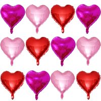 12 ballons rouges en forme de cœur de 18 pouces, rose pêche, cœur romantique, amour, Saint-Valentin, proposition de mariage, mariage, fête de la mariée, décoration de fête
