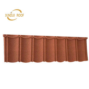 Lámina de Techo Corrugada de <span class=keywords><strong>Fibrocemento</strong></span>, Teja con Recubrimiento de Piedra, 0.4mm, 50 Años de Garantía, Láminas Metálicas para Techo, Fácil Instalación - Product Image 1