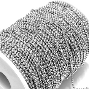 Vente directe d'usine bricolage 316L acier inoxydable 18K PVD plaqué or Anti-ternissement perle chaîne rouleau pour la fabrication de <span class=keywords><strong>bijoux</strong></span> matériel en laiton - Product Image 4