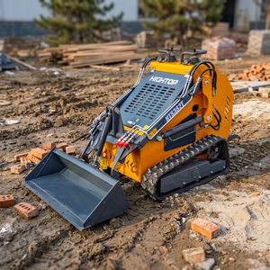 Mini-chargeuse compacte sur chenilles, poids opérationnel 930 kg, capacité de charge 300 kg, idéale pour les travaux d'aménagement paysager et les projets résidentiels - Product Image 1