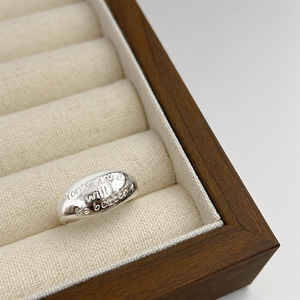 Anillo de Plata de Ley 925 con Forma de Lágrima, Facetado, Pulido, Diseño Abierto Minimalista, Joyería Unisex para Uso Diario - Product Image 4