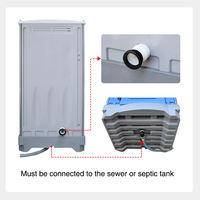 Unité de salle de bain portable en plastique à double couche, douche et toilettes aux Philippines, toilettes portables, toilettes à chasse d'eau, toilettes mobiles